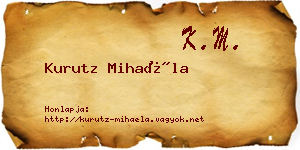 Kurutz Mihaéla névjegykártya